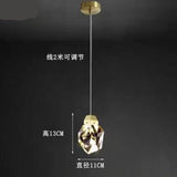 Copper Diamond Shaped Crystal Chandelier Luxury Simple Design Light