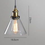 Retro Pendant Lamp Glass Hanging Light Led Light Fixture