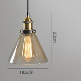 Retro Pendant Lamp Glass Hanging Light Led Light Fixture