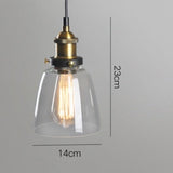 Retro Pendant Lamp Glass Hanging Light Led Light Fixture