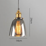 Retro Pendant Lamp Glass Hanging Light Led Light Fixture