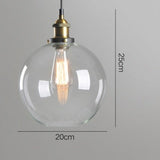 Retro Pendant Lamp Glass Hanging Light Led Light Fixture