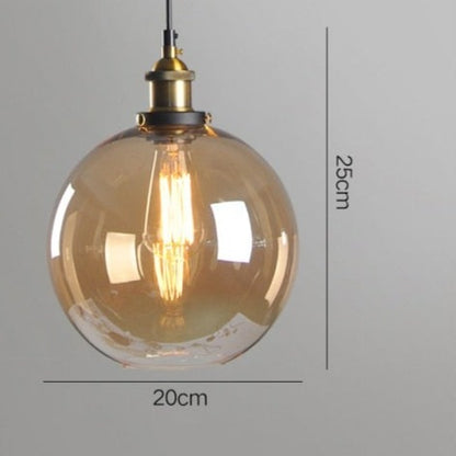 Retro Pendant Lamp Glass Hanging Light Led Light Fixture