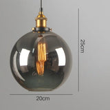 Retro Pendant Lamp Glass Hanging Light Led Light Fixture