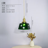 Japanese Style Retro Chandelier Bedside Glass Lamp