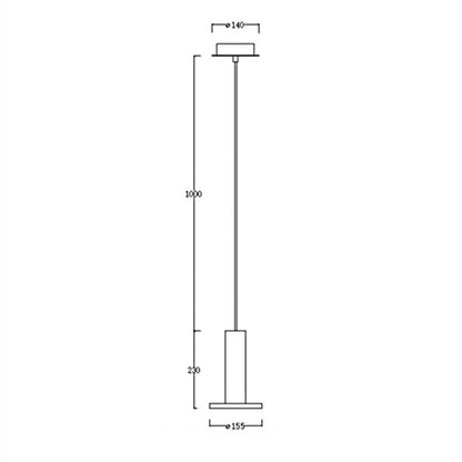 Metal Pendant Lamp Silver Modern Led Hanging Light