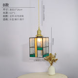 Japanese Style Brass Handmade Lamp Glass Small Chandelier