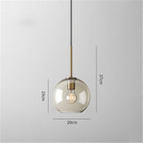 Modern Simple Led Pendant Light Glass Hanging Lamp