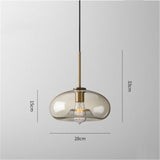 Modern Simple Led Pendant Light Glass Hanging Lamp