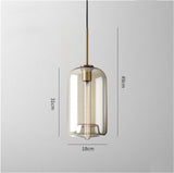 Modern Simple Led Pendant Light Glass Hanging Lamp