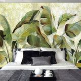 custom-mural-wallpaper-european-style-green-banana-leaf-oil-painting-canvas-home-decor-living-room-bedroom-modern-art-wallpaper