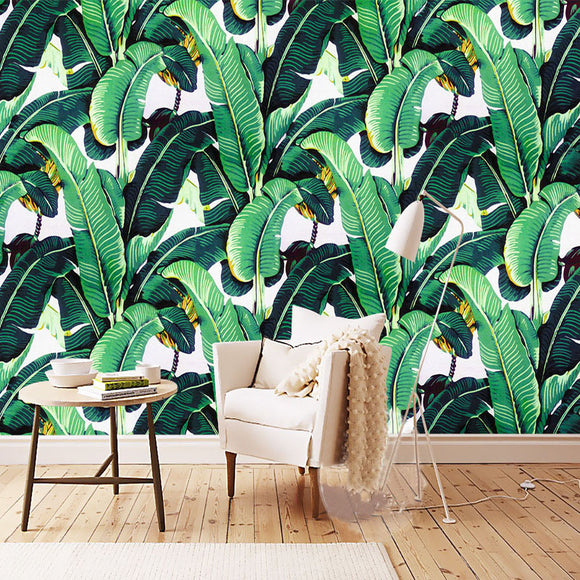 custom-wall-mural-wallpaper-european-style-retro-hand-painted-rain-forest-plant-banana-leaf-pastoral-wall-painting-wallpaper-3d