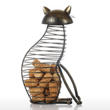 metal-cat-figurines-wine-cork-container-modern-style-iron-craft-gift-artificial-animal-mini-home-decoration-accessories