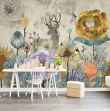 custom-vintage-flowers-and-elk-deer-design-wall-mural-on-the-wall-for-meeting-room-living-room-sofa-background-wall-paper-mural