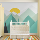 custom-wallcovering-pure-green-mountain-art-wallpaper-mural-on-the-wall-for-kids-room-wallpaper-nursery-room-wall-decor-free-shipping