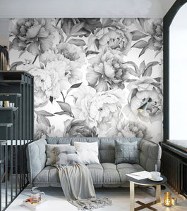 grey-black-and-white-floral-custom-3d-wallpaper-mural-on-the-wall-for-office-living-room-meeting-room