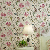 american-rural-garden-birds-flowers-mural-wallpaper-for-walls-3-d-papel-de-parede-3d-flooring-wall-papers-home-decor