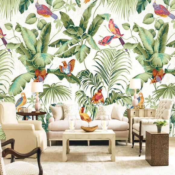 custom-mural-wallpaper-european-style-tropical-rainforest-flower-bird-painting-wall-covering-living-room-bedroom-photo-wallpaper