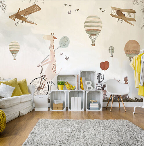 custom-mural-wallpaper-decoration-for-kids-room-nursery-room-wallpaper-mural