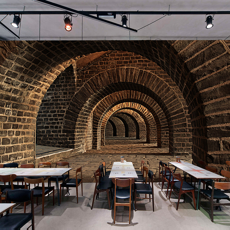 custom-3d-mural-wallpaper-creative-extended-space-brick-wall-tunnel-bar-restaurant-non-woven-wallpaper