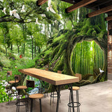 custom-photo-wallpaper-green-virgin-forest-tree-hole-stereoscopic-mural-wall-painting-living-room-bedroom-background-murales-3d