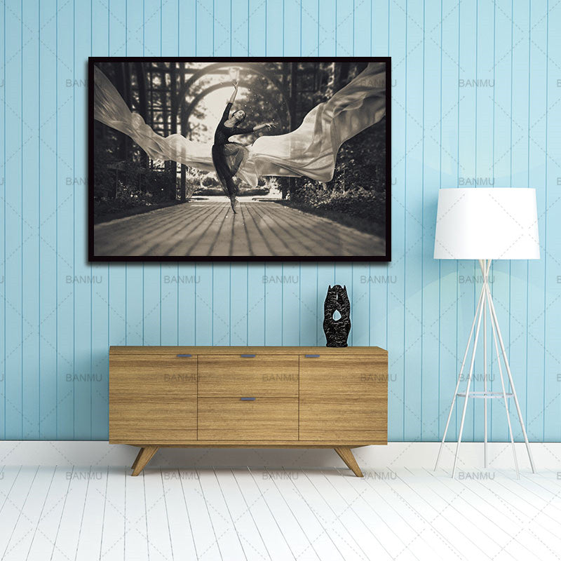 nordic-picture-wall-art-black-and-white-dancer-figure-canvas-painting-decoration-for-the-living-room-without-frame-morden-print