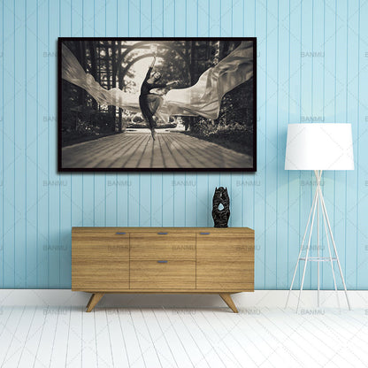 nordic-picture-wall-art-black-and-white-dancer-figure-canvas-painting-decoration-for-the-living-room-without-frame-morden-print