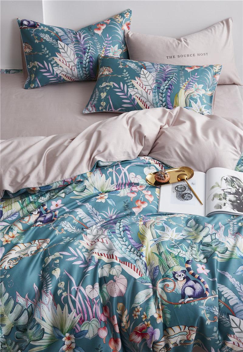 Luxury Egyptian Cotton Bohemia Duvet Cover Set Tropical