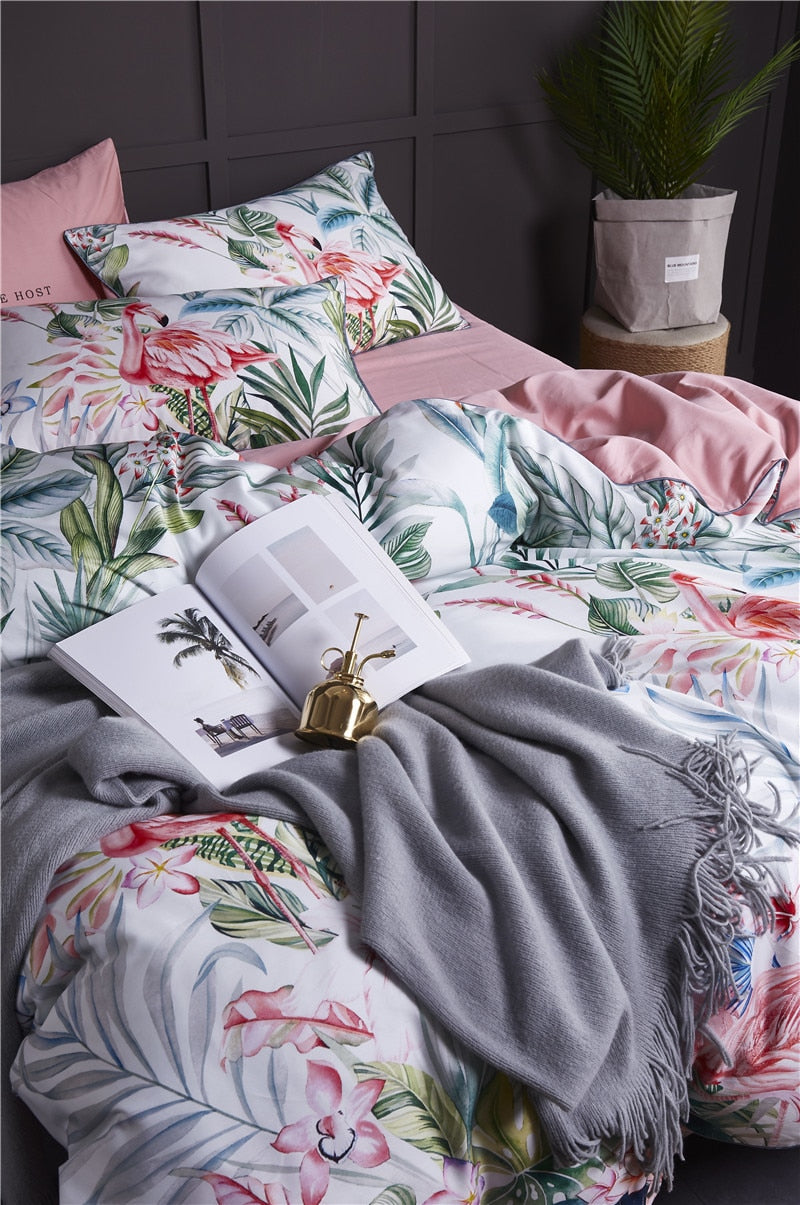 Luxury Egyptian Cotton Bohemia Duvet Cover Set Tropical