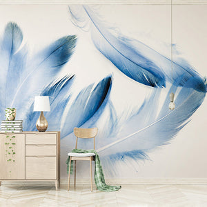 custom-high-end-mural-blue-feather-modern-minimalistic-north-europe-wallpaper-living-room-background-photo-wallpaper-home-decor