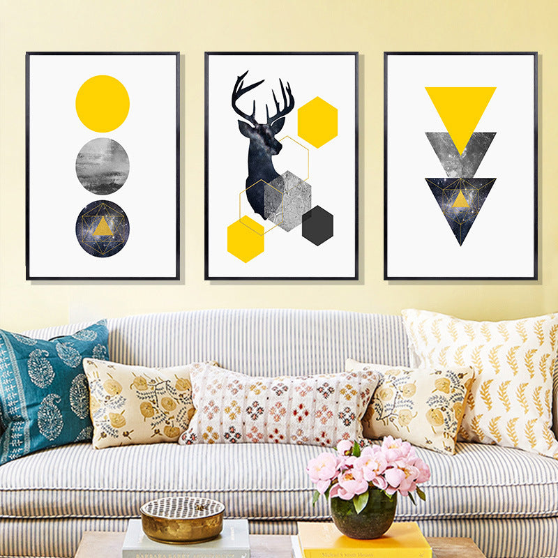 abstract-geometric-triangles-deer-poster-canvas-printings-wall-art-paintings-pictures-for-living-room-home-decorations