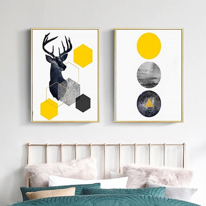 abstract-geometric-triangles-deer-poster-canvas-printings-wall-art-paintings-pictures-for-living-room-home-decorations