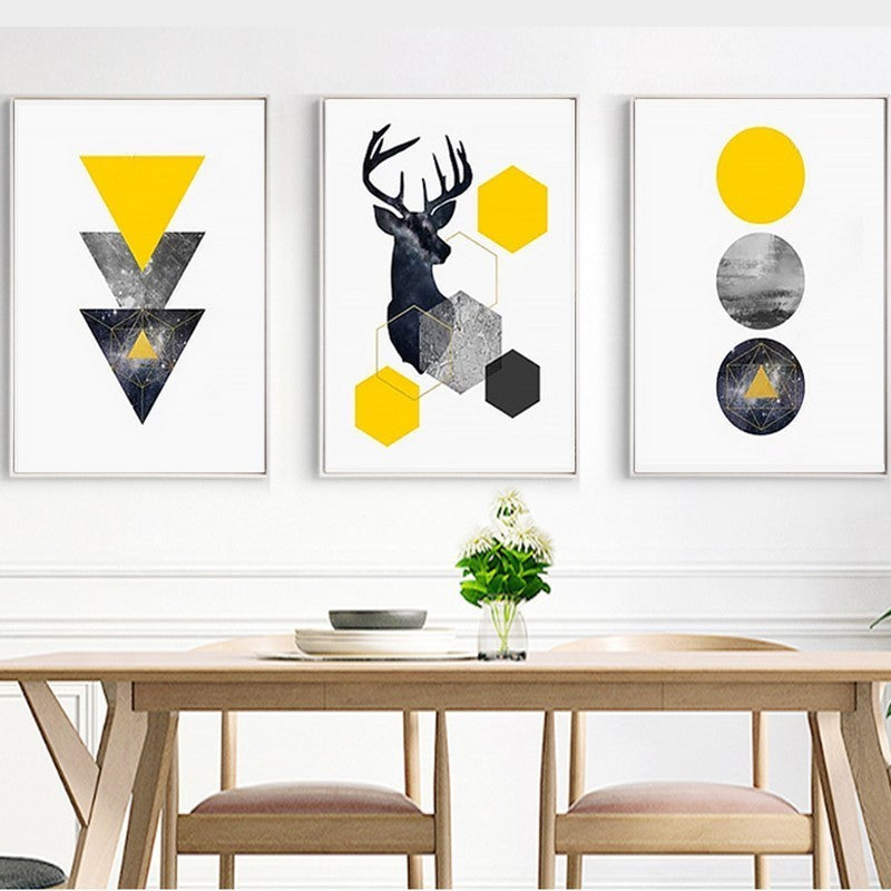 abstract-geometric-triangles-deer-poster-canvas-printings-wall-art-paintings-pictures-for-living-room-home-decorations