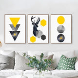 abstract-geometric-triangles-deer-poster-canvas-printings-wall-art-paintings-pictures-for-living-room-home-decorations