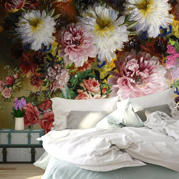 custom-any-size-3d-wall-mural-wallpaper-painting-european-style-retro-hand-painted-floral-flowers-living-room-sofa-bedroom-decor-papier-peint-flowers