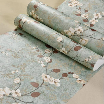 papel-de-parede-3d-pastoral-flowers-bird-wallpaper-embossed-green-wall-paper-for-living-room-tv-background-covering