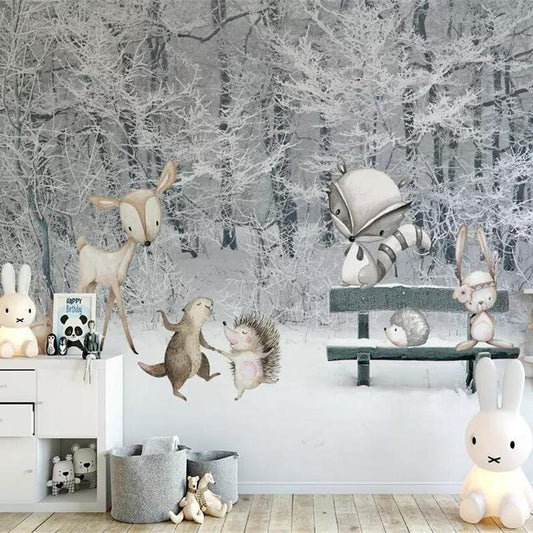 custom-wallpaper-mural-winter-snow-scenery-cartoon-animal-world-tv-background-wall-paper-murals-3d-wallpaper
