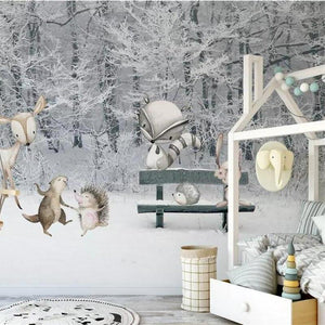 custom-wallpaper-mural-winter-snow-scenery-cartoon-animal-world-tv-background-wall-paper-murals-3d-wallpaper