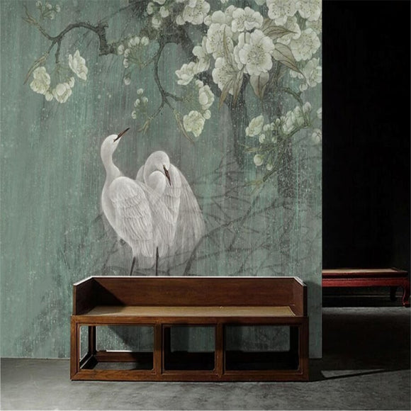 chinese-painting-new-chinese-style-wall-art-pen-hand-painted-flowers-and-birds-vintage-chinese-custom-wallpaper-mural
