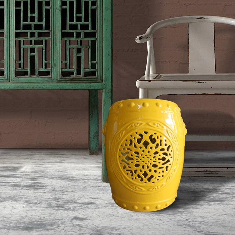 yellow-garden-stool-ceramic-sofa-table-hollowing-high-temperature-color-glaze-lion-head-ceramic-drum-chair-modern-stool-drum-shoes-ceramic-porcelain-stool