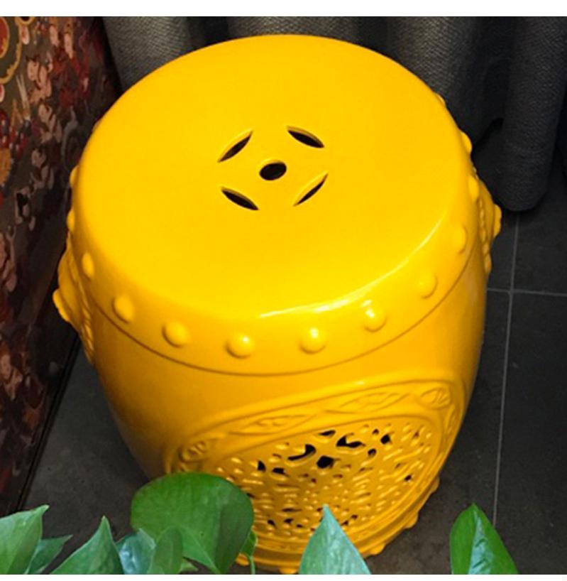 yellow-garden-stool-ceramic-sofa-table-hollowing-high-temperature-color-glaze-lion-head-ceramic-drum-chair-modern-stool-drum-shoes-ceramic-porcelain-stool