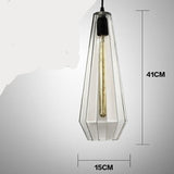 Nordic Led Pendant Light Crystal Glass Hanging Lamp