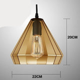 Nordic Led Pendant Light Crystal Glass Hanging Lamp