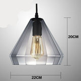 Nordic Led Pendant Light Crystal Glass Hanging Lamp