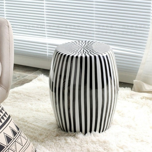 modern-sofa-with-ceramic-drum-stool-dressing-shoes-stools-bathroom-model-room-decorations-black-with-white-porcelain-stool