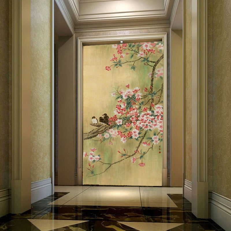 Custom Wallpaper Mural for Entrance Hallway Chinese Style | BVM Home