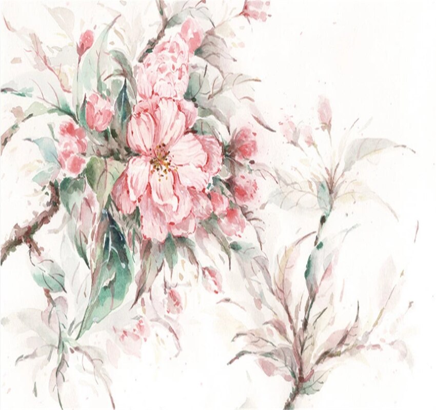 custom-mural-wallpaper-3d-living-room-bedroom-home-decor-wall-painting-papel-de-parede-papier-peint-fashion-3d-new-fresh-hand-painted-watercolor-style-pink-cherry
