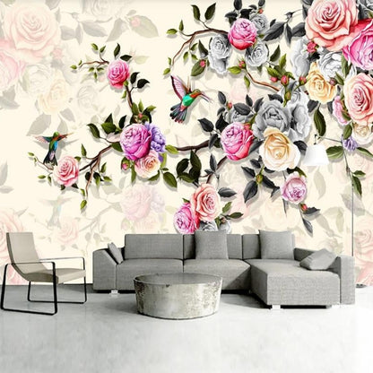custom-mural-wallpaper-3d-living-room-bedroom-home-decor-wall-painting-papel-de-parede-papier-peint-nordic-hand-painted-retro-flowers-birds-peony-roses